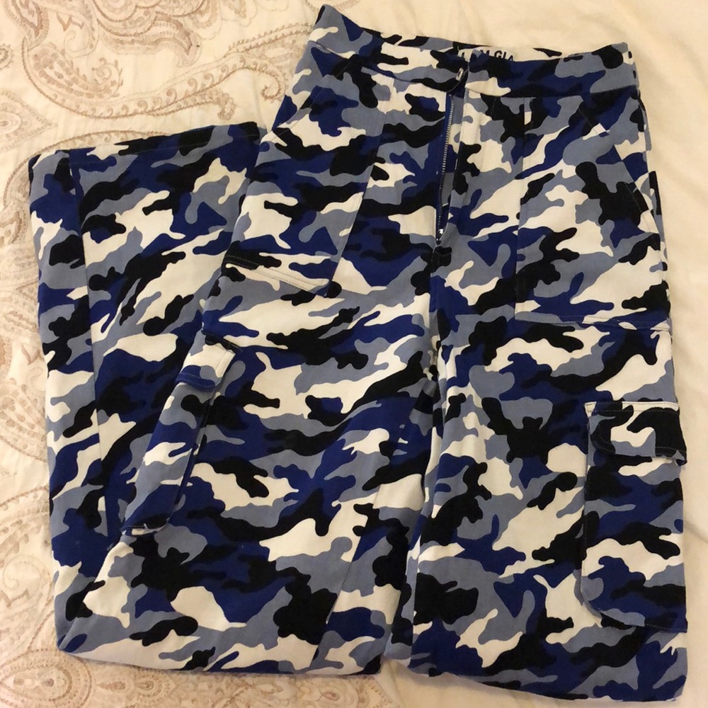 i am gia blue cargo pants